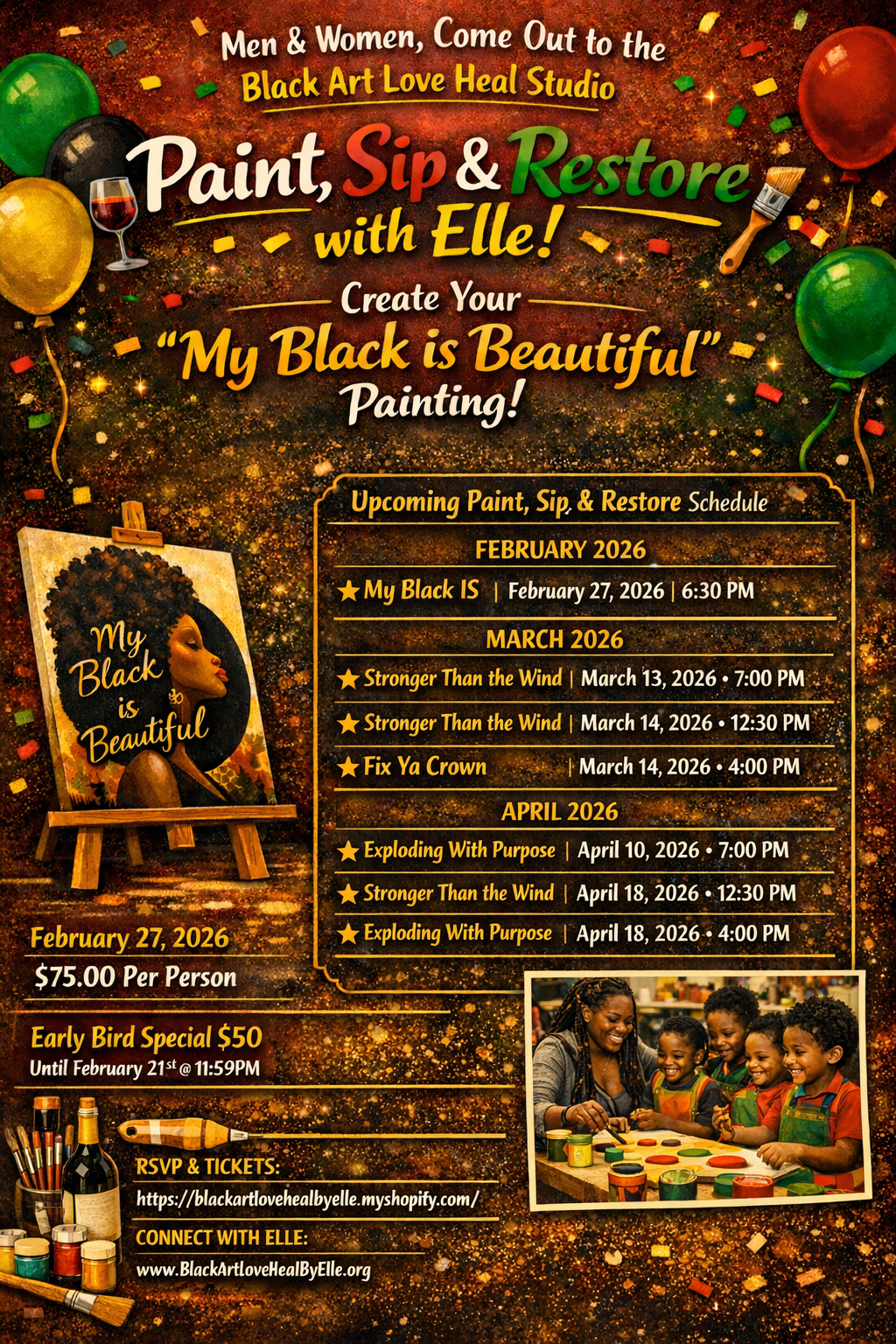 “Exploding with Purpose” Paint, Sip & Restore: A Trauma-Informed Healing Art Experience 4/10/26 @7:00 PM